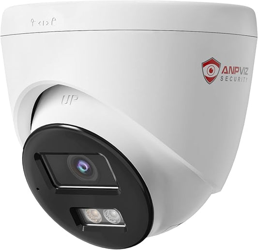 Anpviz 4MP Wired PoE IP Camera with Mic, Turret IP Security Camera Outdoor Indoor, Smart Dual Light Color Night Vision, AI Human Motion Detection, 2.8mm Lens, IP67 Waterproof, IPC-D3E43WD-S (H Series)