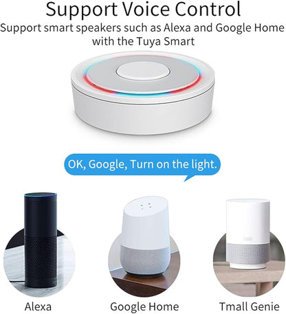 Tuya ZigBee 3.0 Hub: WiFi Smart Home hub, Zigbee Hub Gateway, Smart Life App & Voice Control, Smart Home Bridge Wireless Remote Controller Compatible with Alexa Google Assistant (Wireless)