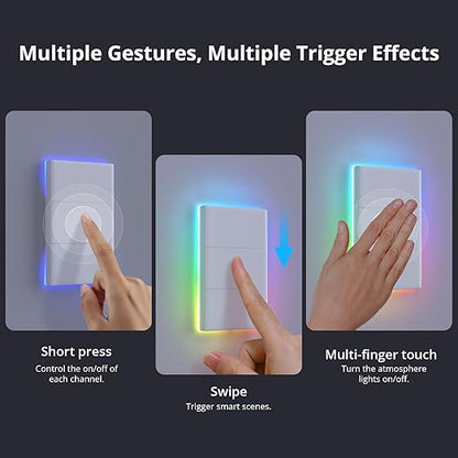 SONOFF Smart Light Switch, 2.4GHz WiFi Alexa Light Switch, Works with Alexa Google Home Brilliant Smart Switch, T5 1 Gang 1 Way Smart Touch Wall Switch, Neutral Wire Required Smart Life Light Switch