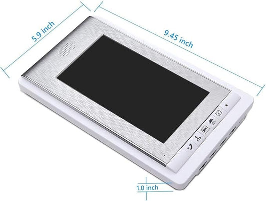 2 Units Apartment Video Intercom System, 7 Inch Monitor Wired Video Doorbell Door Phone Kits, Indoor Outdoor IR Camera, Monitoring, Unlock, 2 Way Intercom for Home Apartment