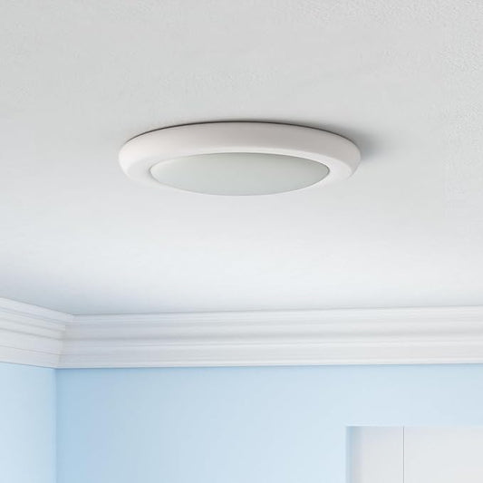 Nora Lighting NLOPAC-R650930AW NLOPAC-R650930AW-15 Watt LED 6" Surface Mount AC Opal-3000K-1,050 Lumens-120V-White, Surface Mount White