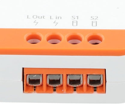 For ZIGBEE Smart Light Switch Module ZBMINI L2 No Neutral Wire Required 2-Way Control 100-240V 6A For Rocker/Push Buttons For DIY Home Automation, White