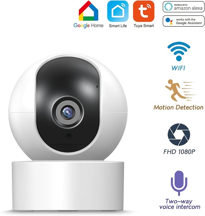 PGST WiFi Alarm System with 2MP HD Security Camera,Wireless Home Security Systems with Door/Window Sensors,Remote,4G SMS/Tuya APP Instant Alerts for Villa,Apartment,Garage,No Monthly Fee