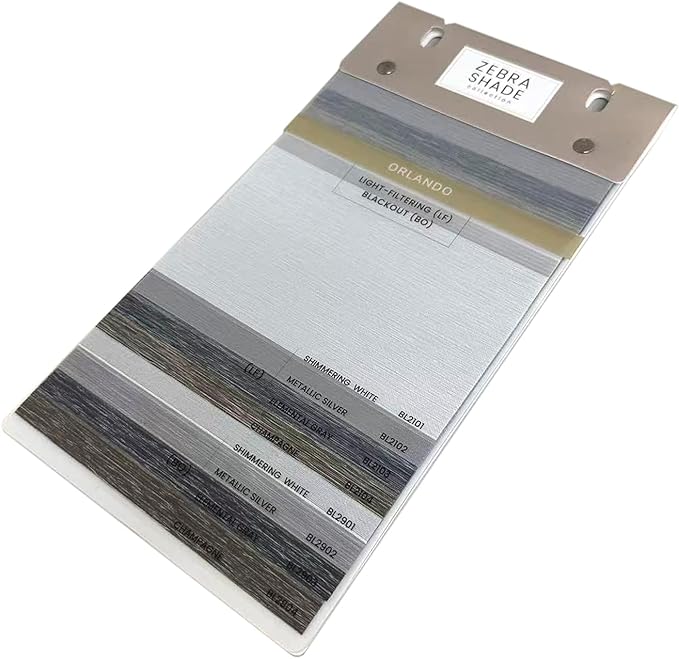 Fabric Samples for Zebra & Roller Shades – Color Swatches (Not a Finished Blind)