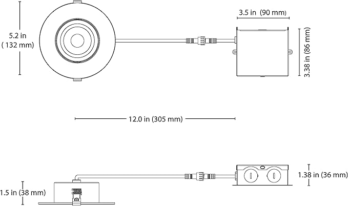 DGC 4-inch Black Selectable Canless Adjustable Gimbal LED Recessed Downlight (DGC43120SRDBK)