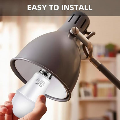 SYSAI 3 Claps Light, Sound Activated ON/Off Solution, Clap Detection, Smart Home, Upgrade Your Bedroom Lamp Bulb，Easy to Install, As Seen On TV, Soft White, 8.8-Watt