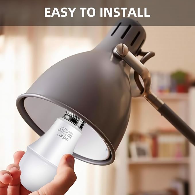 SYSAI 3 Claps Light Control Bulb for Bedroom Table Lamp Upgrade, Sound Activated ON/Off Solution, Clap Detection, Smart Home, As Seen On TV, Soft White