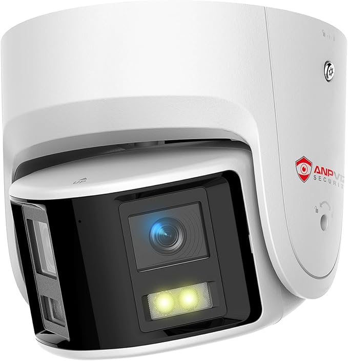 Anpviz 4K/8MP PoE Dual Lens Security Camera Outdoor 180 Degree Wide Angle