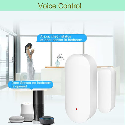 WiFi Door/Window Sensor: Smart Contact Sensor with App Alerts, Door/Window Open Detector Compatible with Alexa/Google Assistant, Entry Detector for Home Security & Automation (3Pack)