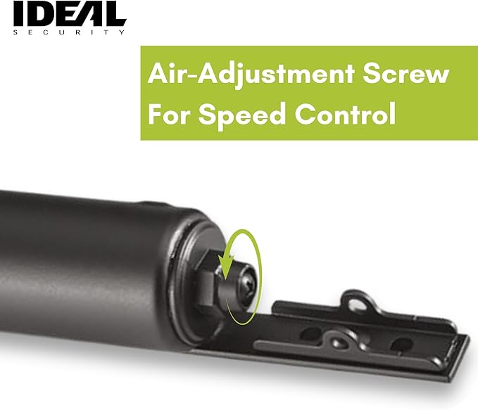 Ideal Security Heavy Screen and Storm Door Closer with Torsion Bar, Matte Black, 13.25" L x 1.5" W x 1.5 "H
