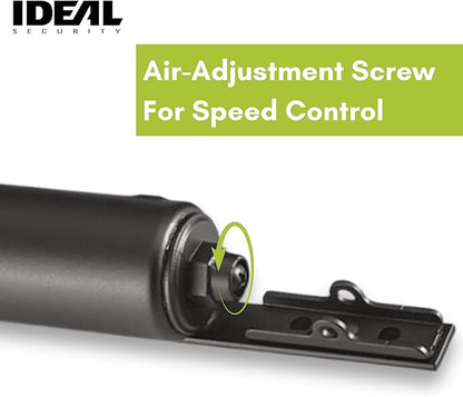 Ideal Security Heavy Screen and Storm Door Closer with Torsion Bar, Matte Black, 13.25" L x 1.5" W x 1.5 "H