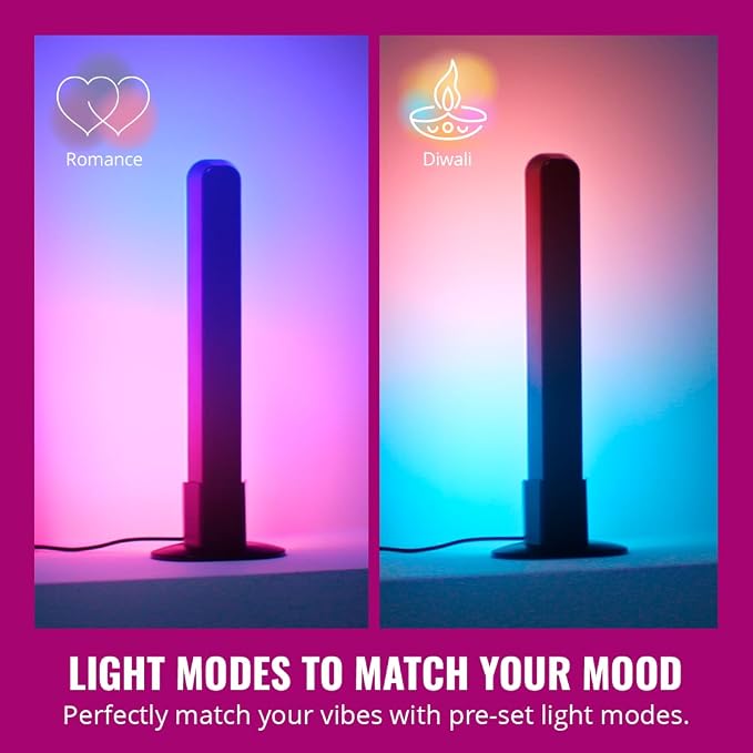 WiZ Connected Gradient Light Bars, RGBIC, Display Multiple Colors, 150 Lumens, Versatile Placement, Easy Setup, LED, Connect to Wi-Fi, Control with App/Voice