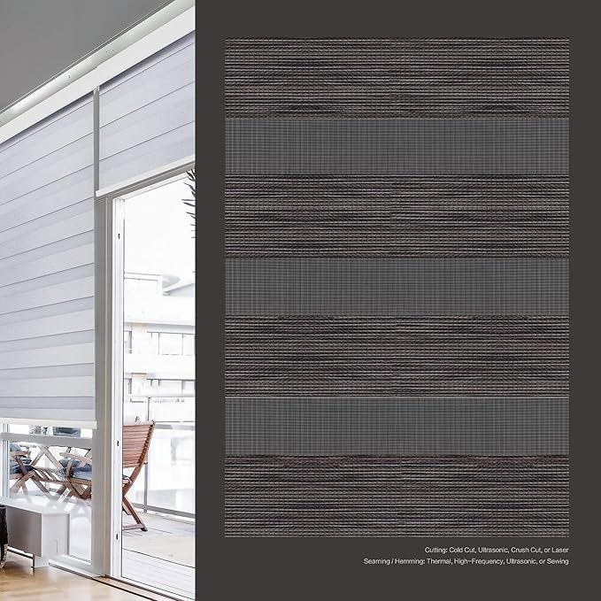 Blackout Motorized Zebra/Roller Shades – Blackout-Santafe BL20 Series Smart Remote Control Window Blinds