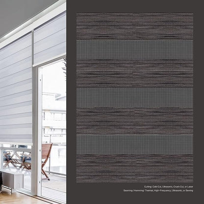 Blackout Motorized Zebra/Roller Shades – Blackout-Santafe BL20 Series Smart Remote Control Window Blinds