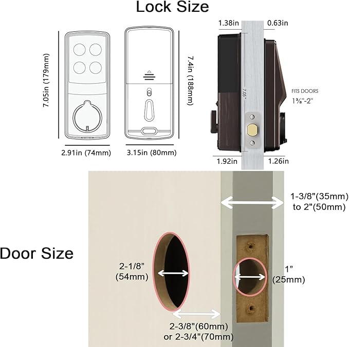 Lockly Secure Plus, Keyless Entry Door Lock, Smart Locks for Front Door, Smart Lock Deadbolt, PIN Genie® Keypad, 3D Biometric Fingerprint Sensor, Auto Lock Smart Door Lock