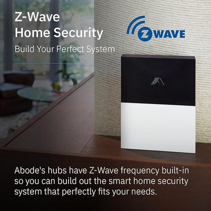 Abode 4 Piece Wireless Smart Security System - Works with Apple HomeKit, Z-Wave and Zigbee Devices - Expandable to Protect Your Whole Home - Easy DIY Installation - Optional Professional Monitoring