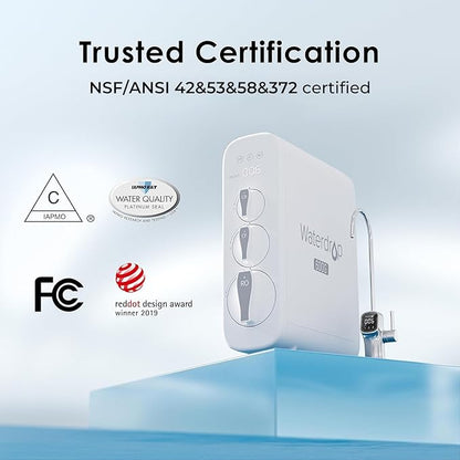 Waterdrop G3P600 Reverse Osmosis System, 600 GPD Tankless RO Water Filter