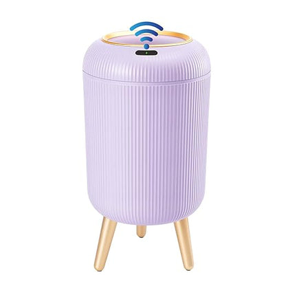 Procade Bathroom Trash Can Automatic Touchless,3 Gallon Motion Sensor Trashcan Soft Close Lid,Smart Garbage Can with Removable Leg,Purple Waste Basket Plastic Trash Can for Kitchen,Bathroom,rv,Office