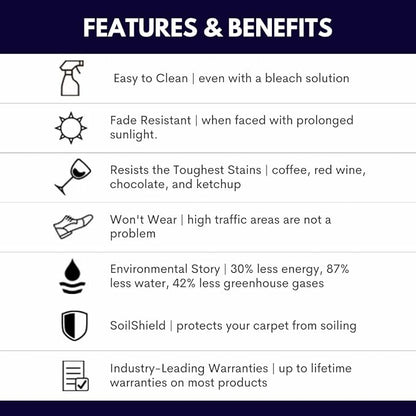 Smart Squares Easy Street Premium Made in The USA Carpet Tiles 18x18 Inch, Soft Padded, Seamless Appearance, Peel and Stick for Easy DIY Installation (815 Iron Frost, Sample (8” x 8”))