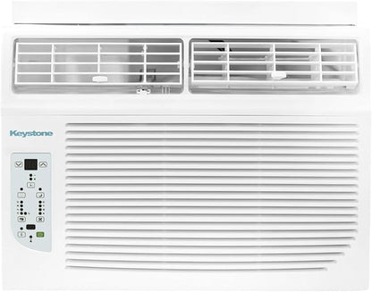 Keystone 12,000 BTU Window Air Conditioner with 11,000 BTU Supplemental Heating and Dehumidification, 230V, Window AC Unit for Living Room, Apartment, Medium Sized Rooms up to 550 Sq.Ft.