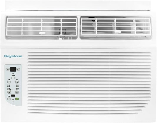 Keystone 12,000 BTU Window Air Conditioner with 11,000 BTU Supplemental Heating and Dehumidification, 230V, Window AC Unit for Living Room, Apartment, Medium Sized Rooms up to 550 Sq.Ft.