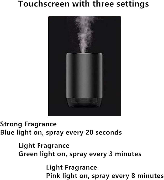 Smart Car Air Freshener 50ML Perfume Ultrasonic Mist Aromatherapy Diffuser Portable Humidifier for Car and Home Use Automatic Start and Stop 3 Modes 4 Freshness Principles(Blue Ocean)