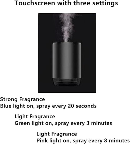 Smart Car Air Freshener 50ML Perfume Ultrasonic Mist Aromatherapy Diffuser Portable Humidifier for Car and Home Use Automatic Start and Stop 3 Modes 4 Freshness Principles(Blue Ocean)