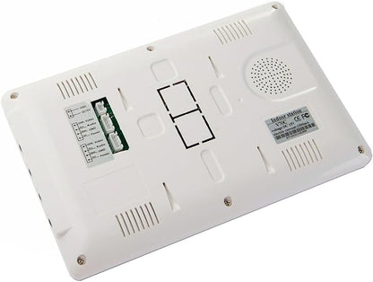 3 Units Apartment Video Intercom System, 7 Inch Monitor Wired Video Doorbell Door Phone Kits, Indoor Outdoor IR Camera, Monitoring, Unlock, 2 Way Intercom for 3-Household Home Apartment