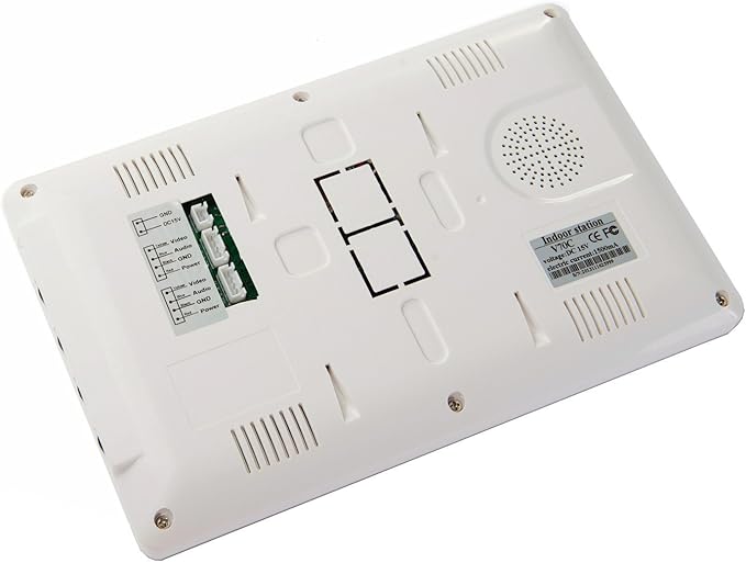 6 Units Apartment Video Intercom System, 7 inch Monitor Wired Video Door Phone Kit, Indoor Outdoor Video Doorbell, ID Keyfobs Unlock, 2 Way Audio, 6-Screen for Home Apartment