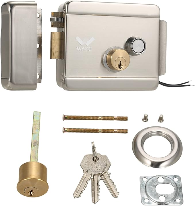Smart Electric Gate Door Lock Secure Electric Metallic Lock Electronic Door Lock Door Access Control for Home Office Apartment Warehouse