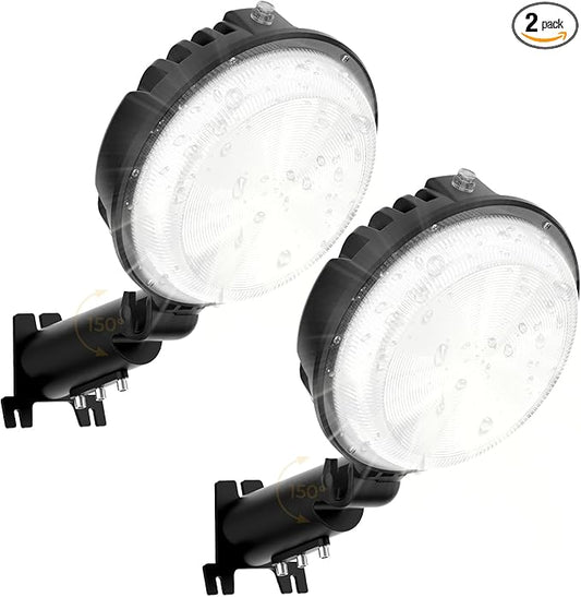 toberich LED Barn Light 2 Packs, 150W 20000LM Yard Area Lights Dusk to Dawn Outdoor Lighting with Upgraded Photocell 6500K Adjustable Angle Daylight IP66 Waterproof Street Lights for Farmhouse/Garage