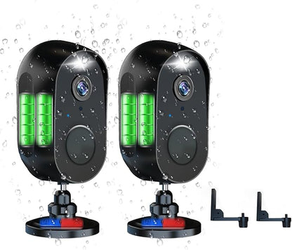 LETSCEE Cameras for Home Security Outdoor Indoor,Security Cameras Wireless Outdoor Battery Rechargeable WiFi,2K Night Vision, Motion Detection,No Month fee SD Card/Cloud Storage,Weather Proof