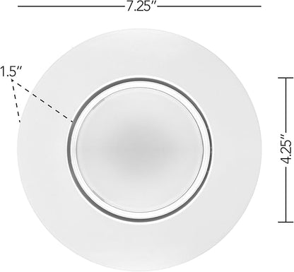 Maxxima 5" and 6" Rotatable LED Retrofit Downlight Gimbal - 1200 Lumens, 11 Watts, Dimmable, 5 CCT 2700K/3000K/3500K/4000K/5000K, Recessed Ceiling Light Fixture, Ideal for Kitchens and Dining Rooms