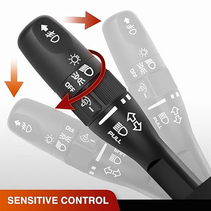 Nilight Turn Signal Switch Compatible with 2001 2002 2003 2004 2005 2006 Jeep TJ Wrangler Sport Utility w/Fog Lights Windshield Wiper Combination Dimmer Lever Switches
