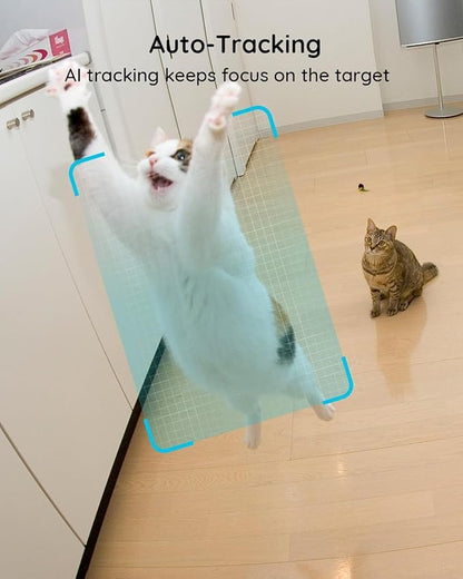 VIRTAVO XD1 Indoor Pet & Baby Camera, No Subscription Required, Dual-Lens 360° PTZ, Motion Tracking, 2-Way Audio, Night Vision, Cloud/SD Storage, Phone App, WiFi, 2-Pack,Power Adapter Included