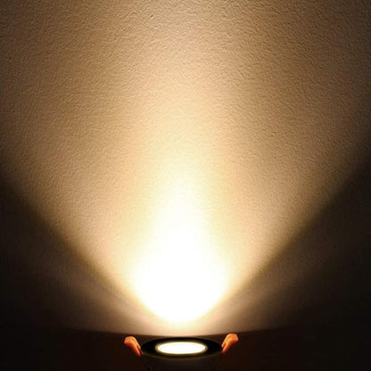 inShareplus 2 Inch LED Downlight, 3W Recessed Lighting 220LM COB Dimmable, 3000K Warm White, CRI80, Black Trim, Ceiling Lights with LED Driver, 20 Pack