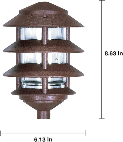 Nuvo SF76/633, Outdoor Pagoda Path Light, Old Bronze, Landscape Lighting