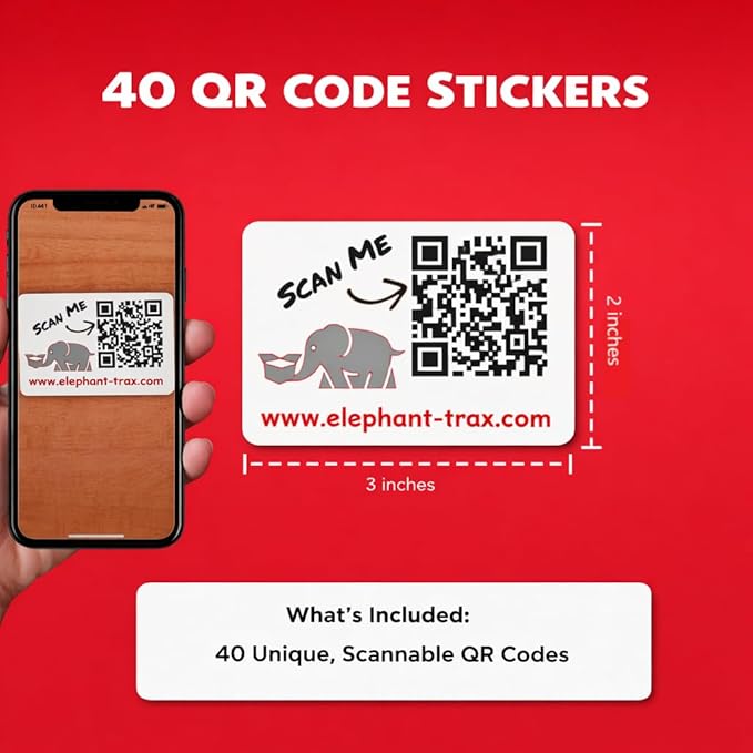 Smart QR Code Storage Labels – 80 Color-Coded Scannable QR Labels for Storage Bins, Moving Boxes & Inventory Organization | Smart Labels for Home, Office & Small Business