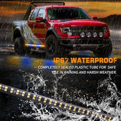 XRIDONSEN 2PCS 60 inch Running Board Strobe Lights Truck Emergency Lights