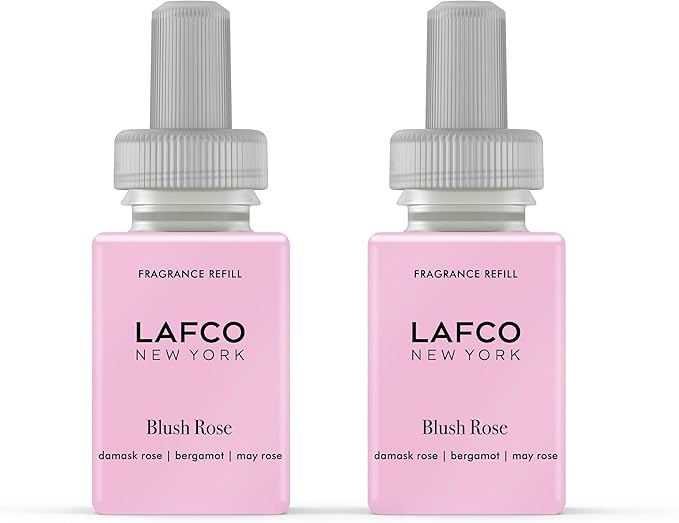 LAFCO New York Pura Smart Device Refill, Blush Rose - Pack of 2 - Vial Delivers Up to 2 Weeks of Fragrance Life - Made in the USA