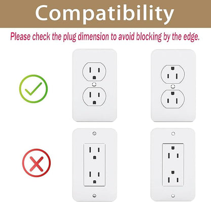 Outlet Shelf Holder Fit for Duplex Receptacle, Bathroom Decor,Cable Management,A Space Saving Solution, Homepod Mini Google Home/Echo/Smart Speakers/Electric Toothbrush/Cell Phone (Standard)
