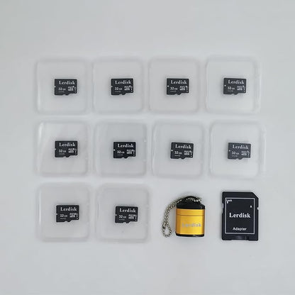 Factory Wholesale 32GB Micro SD Card 10-Pack, U3 A1 V30 Class 10, 80+MB/s Read for 4K Camera, Game Console, Drone,CCTV -with SD Adapter(10x32GB)