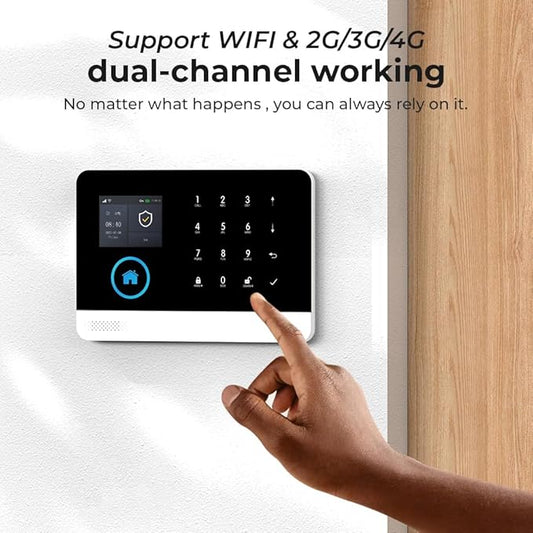 PGST Wireless Home Alarm System 8-Piece Kit, WiFi/4G Alarm System for Home Security with Phone APP Alert (Door Sensor,Siren, Remote, Motion Detector) for Home,Apartment, Work with Alexa(103F-US-A)