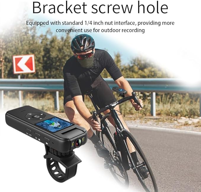 4K 30FPS UHD Wearable Body Cam, 1.4 Inch Screen, 6HR Battery, 64GB Included, JS-06B