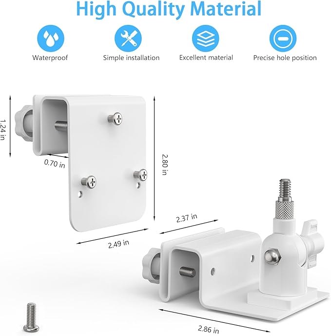 HOLACA Gutter Mount Bracket Compatible with Reolink Argus PT 3MP, Reolink Argus PT 4MP/2K, Reolink Argus PT 5MP/2K, Reolink Argus PT 4K/8MP, Reolink Go PT Ultra Security Camera and Reolink Solar Panel