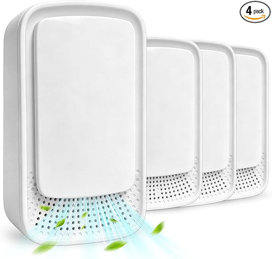 4PCS Plug In Air Purifier, Negative Ion Air Purifier, Quiet Operation Air Ionizers for Home, Office, Basement, Portable Air Freshener for Pets Odor, Smoke, Dust