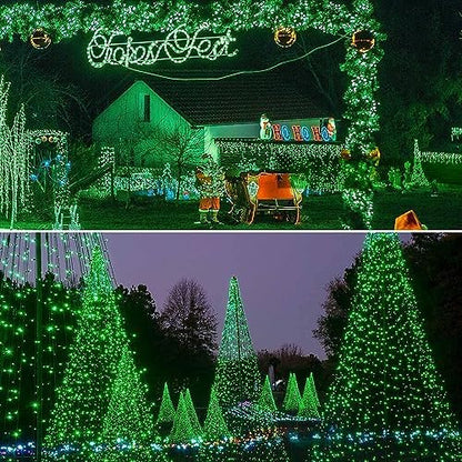 Connectable 88Ft 240LED Christmas String Lights Outdoor Indoor, Green