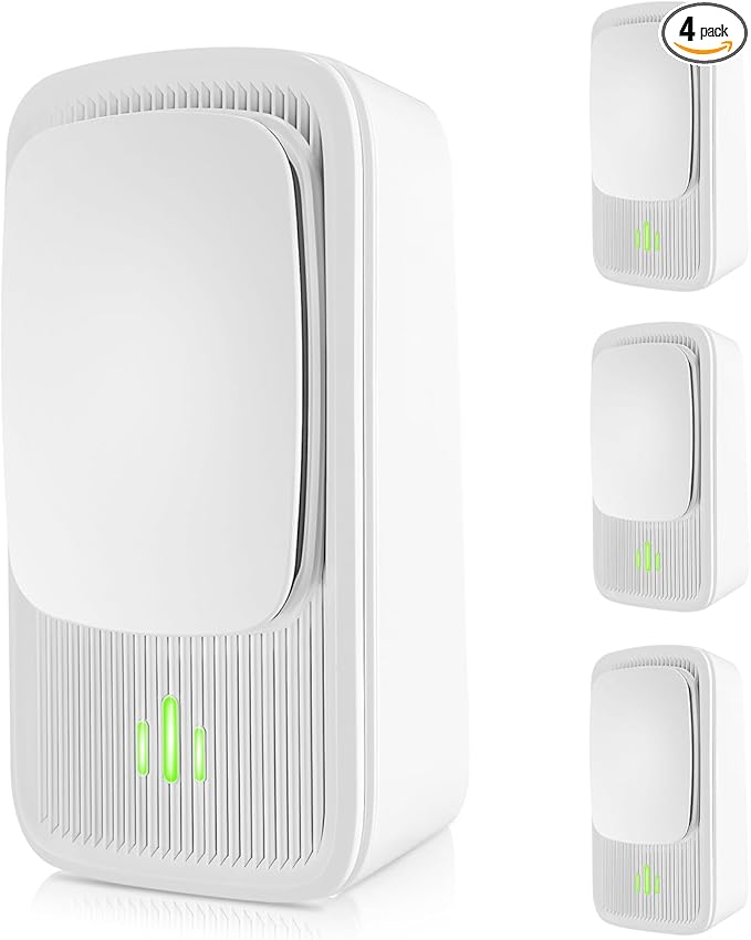 Plug In Negative Ion Air Purifier – 4 Pack Quiet Air Ionizers, Mini Air Fresheners for Home, Bedroom, Office, Kitchen, Portable Odor Eliminator for Smoke, Dust, Pet Smell