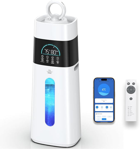 Humidifiers for Bedroom,15L/3.96 Gal 800 sq.ft, Cool Mist Humidifier Large Room with 350mL/H Spray Output for Home, Office, Plants, Warehouse, House