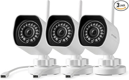 Zmodo1080p Indoor/Outdoor Camera ,Wireless ,WiFi, Night Vision, Motion Detection, Cameras for Home Security, Human/Pets/Vehicles Detection, Weatherproof, Remote View